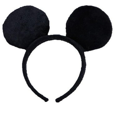 Mouse Ears On Headband Black Fancy Dress Accessory